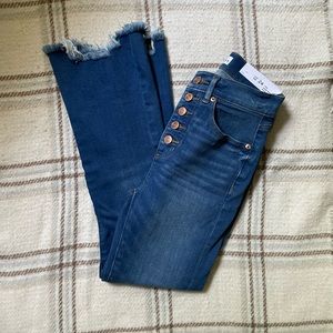 Loft High Waist Kick Crop Jean